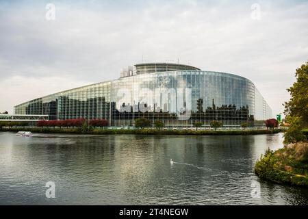 Parlamento europeo, Parlamento europeo, Strasburgo, Departement Bas-Rhin, Alsazia, Francia Foto Stock