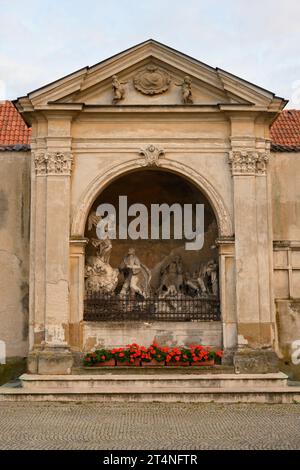 Monastero dei Cappuccini di Znojmo Byvaly Kapucinsky Klaster in Piazza Masaryk Foto Stock