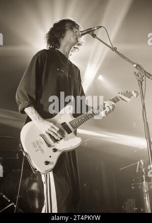 Nottingham, Regno Unito. 31 ottobre 2023, evento: The Rescue Rooms. HUNNA con il supporto di BAND OF SILVER e SICKJOY. NELLA FOTO: Mykl Barton (Sick Joy). Credito: Mark Dunn/Alamy Live News (da accreditare su tutte le immagini pubblicate). Foto Stock