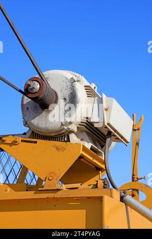 Motore in un cantiere aperto, primo piano della foto Foto Stock