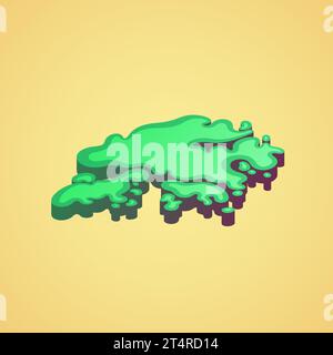 Mappa isometrica semplificata 3D di Hong Kong Illustrazione Vettoriale