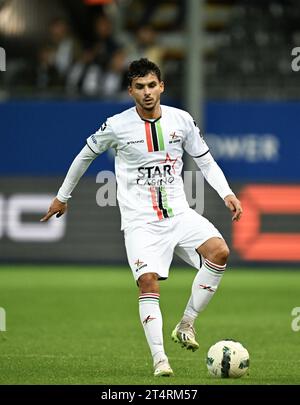 Heverlee, Belgio. 1 novembre 2023. Raz Shlomo dell'OHL controlla la palla durante una partita finale della Croky Cup 1/16 tra OH Leuven e Eendracht Elene-Grotenberge (3° Amateur), a Heverlee, mercoledì 01 novembre 2023. BELGA PHOTO JOHN THYS Credit: Belga News Agency/Alamy Live News Foto Stock