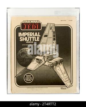 1984 Kenner Star Wars ritorno dello Jedi Boxed Imperial Shuttle qualificato AFA 80 vicino alla zecca Foto Stock