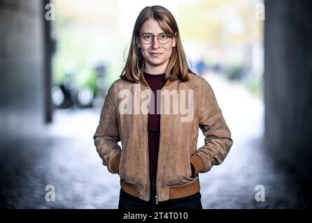 Berlino, Germania. 31 ottobre 2023. Svenja Appuhn, presidente della Green Youth. Credito: Britta Pedersen/dpa-Zentralbild/dpa/Alamy Live News Foto Stock