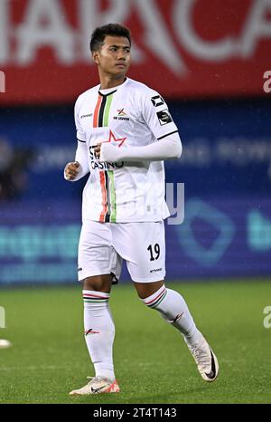 Heverlee, Belgio. 1 novembre 2023. Levan Shengelia dell'OHL raffigurato in una partita finale della Croky Cup 1/16 tra OH Leuven e Eendracht Elene-Grotenberge (3° Amateur), a Heverlee, mercoledì 01 novembre 2023. BELGA PHOTO JOHN THYS Credit: Belga News Agency/Alamy Live News Foto Stock