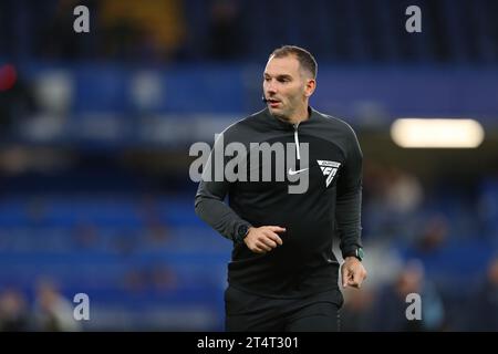 1 novembre 2023; Stamford Bridge, Chelsea, Londra, Inghilterra: Carabao Cup Football, Chelsea contro Blackburn Rovers; arbitro Tim Robinson Foto Stock