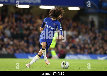 1 novembre 2023; Stamford Bridge, Chelsea, Londra, Inghilterra: Carabao Cup Football, Chelsea contro Blackburn Rovers; Marc Cucurella del Chelsea Foto Stock