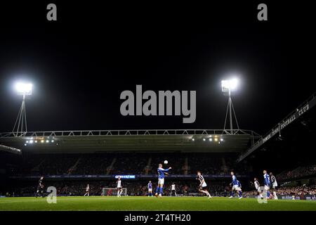 Una visione generale del gioco durante la partita del quarto turno della Carabao Cup a Portman Road, Ipswich. Data foto: Mercoledì 1 novembre 2023. Foto Stock