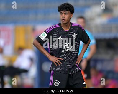 ISTANBUL - Adam Aznou del Bayern Monaco U19 durante la partita del gruppo A della UEFA Youth League tra Galatasaray e Bayern Monaco al Recep Tayyip Erdogan Stadium il 24 ottobre a Istanbul, Turchia. ANP | Hollandse Hoogte | GERRIT VAN COLOGNE Foto Stock