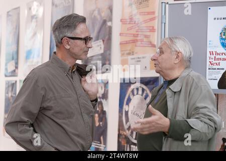 RIS-Orangis, Francia. 18 settembre 2016. Thierry Lhermitte, Henri Guybet assistono alla proiezione del film An 01at Les Cinoches a RIS-Orangis, Francia Foto Stock