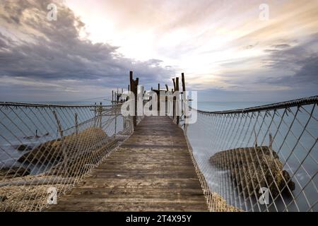 Trabocco Spezzacatena (Rocca San Giovanni) Foto Stock