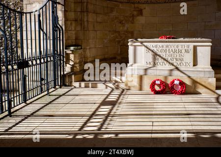 Harrow School, Harrow on the Hill, Borough of Harrow, Londra, Inghilterra, Regno Unito Foto Stock