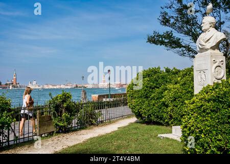 Monumento a Richard Wagner, Giardini della Biennale, Venezia, Italia Foto Stock
