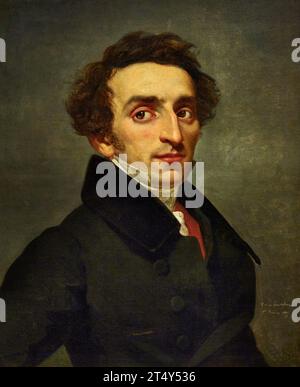 Ritratto di Niccolò Paganini - olio su tela - Pieter van Hanselaere - 1821 - collezione privata Foto Stock