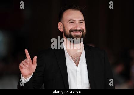 Roma, Italia. 29 ottobre 2023. Ciro D'Emilio partecipa al Red carpet di "Suburra eterna" durante il 18° Festival del Cinema di Roma presso l'Auditorium Parco della musica di Roma. (Foto di Davide di Lalla/SOPA Images/Sipa USA) credito: SIPA USA/Alamy Live News Foto Stock