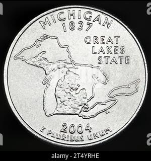 Dollaro USA commemorativo: Michigan (1837) Great Lakes State Foto Stock