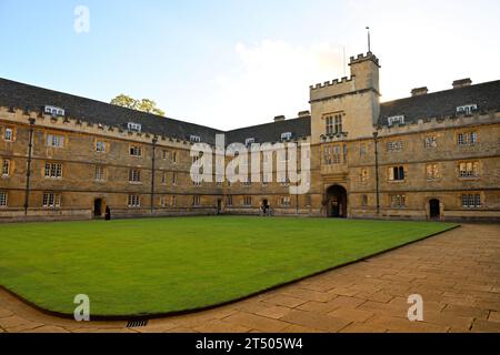 Il quadrilatero e gli edifici del Wadham College, Oxford University, Oxford, Regno Unito Foto Stock