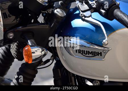 Trionfo motociclo close up Foto Stock