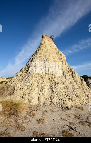 Formazioni ventose vicino ad Aliano, Basilicata, Italia Foto Stock