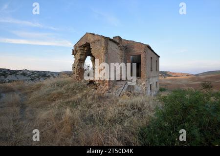 Casa abbandonata, Basilicata, Italia Foto Stock