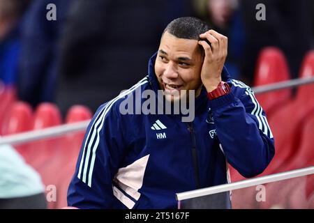 AMSTERDAM - l'assistente allenatore dell'Ajax Hedwiges Maduro durante la partita olandese Eredivisie tra l'Ajax Amsterdam e il FC Volendam alla Johan Cruijff Arena il 2 novembre 2023 ad Amsterdam, Paesi Bassi. ANP OLAF KRAAK Foto Stock