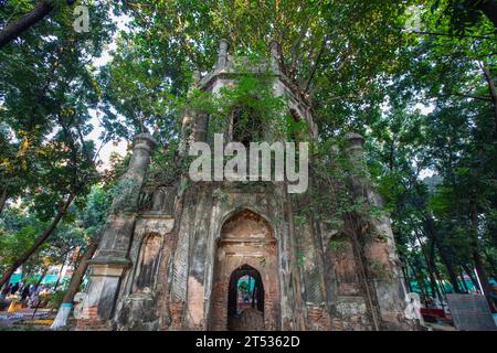 Dhaka, Bangladesh: Un vecchio cimitero presso il cimitero cristiano di Dacca a Wari nella vecchia Dacca. Foto Stock