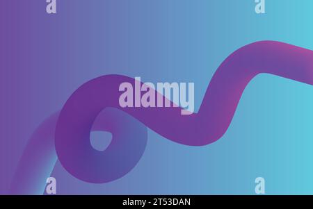 Colore blu sfondo astratto, sfondo colorato futuristico a gradiente liquido. Forma gradiente immagine forma curva .disegno sfondo. Illustrazione Vettoriale