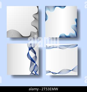 Poster mockup con tende oscuranti dalla finestra. Modellare fogli di carta. Bianco vuoto vuoto. Ombra riflessa realistica sul muro. Effetto sovrapposizione. Ombra Illustrazione Vettoriale