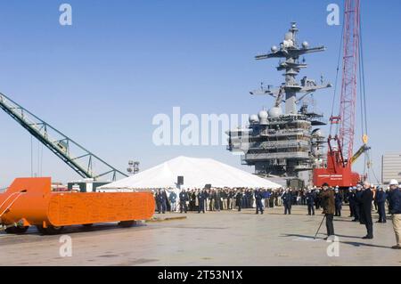 Test catapulti, ex presidente George H.W. Bush, George H. W. Bush (CVN 77), NEWPORT NEWS, Virginia Foto Stock