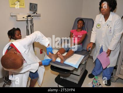 Piano sanitario scolastico per bambini, COMREL, Medical, Naval Medical Center Portsmouth, NMCP, Portsmouth, U.S. Navy, Va.. Foto Stock