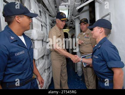 Comandante, HAWAII, Naval Station Pearl Harbor, Pearl Harbor, incrociatore missilistico guidato classe Ticonderoga USS Port Royal (CG 73), U.S. Third Fleet Foto Stock