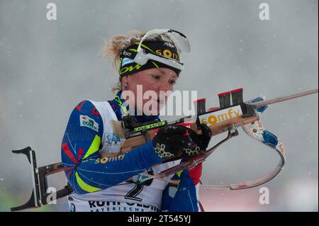 DORIN HABERT Marie fra Aktion Biathlon Welt Cup 12,5 KM Massenstart der Frauen a Ruhpolding, Deutschland AM 16.01.2016 Foto Stock
