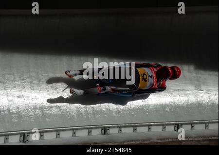 Toni Eggert und Sascha Benecken Aktion 46. Rodel Weltmeisterschaft in Koenigssee, Deutschland AM 30.01.2016 Foto Stock