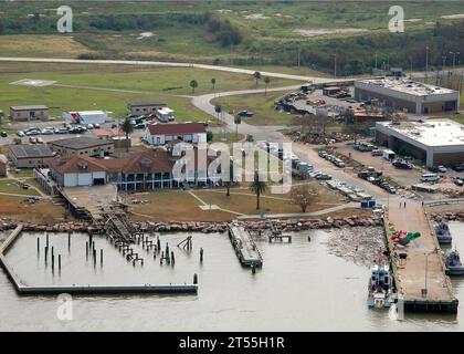 L'uragano IKE colpisce Galveston, Texas Foto Stock