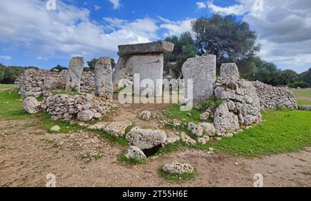 Talatí de Dalt - edificio preistorico della cultura talaiotica vicino a Mao Menorca (Isole Baleari) Foto Stock