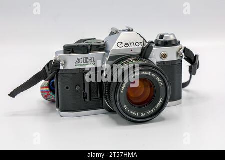 CANON AE1, FOTOCAMERA, VIDEOCAMERA, 35 MM Foto Stock