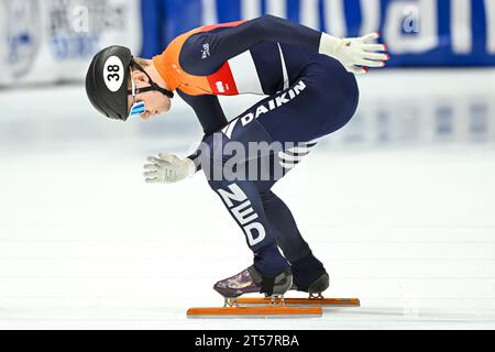 Montreal, Canada. 27 ottobre 2023. MONTREAL, CANADA - OTTOBRE 27: Kay HUISMAN durante la seconda edizione della ISU World Cup Short Track alla Maurice Richard Arena il 27 ottobre 2023 a Montreal, Canada (foto di /Orange Pictures) credito: Orange Pics BV/Alamy Live News Foto Stock