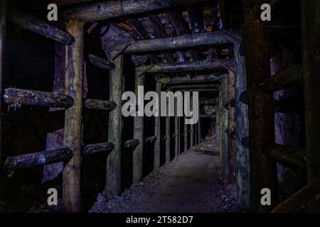 Misterioso Włodarz Adit, complesso di Riese nella bassa Slesia. Tunnel sotterranei della città di Osowka scavati dai tedeschi durante la seconda guerra mondiale Adolf Hitler Foto Stock