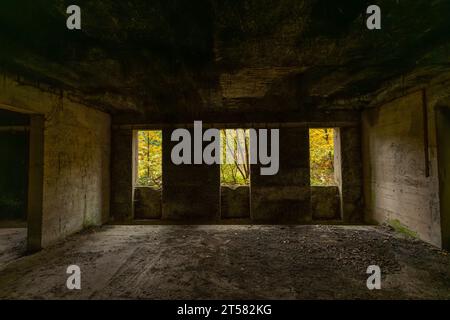 Misterioso Włodarz Adit, complesso di Riese nella bassa Slesia. Tunnel sotterranei della città di Osowka scavati dai tedeschi durante la seconda guerra mondiale, quartier generale di ad Foto Stock