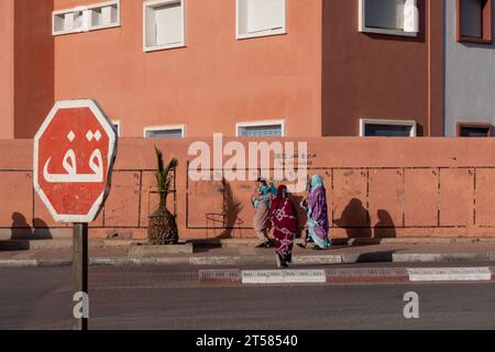 strada a Guelmin, Maroc Foto Stock