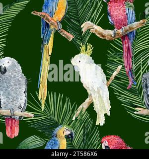 Tropical pattern senza giunture Foto Stock