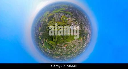 Vista aerea, DSW 21 Dortmunder Stadtwerke, zona residenziale Hohenbuschei, centro di formazione BVB, Adi-Preißler-Allee, area residenziale Brackeler Feld, ea Foto Stock