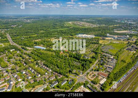 Vista aerea, ZOOM Adventure World Zoo, Bismarck, Gelsenkirchen, zona della Ruhr, Renania settentrionale-Vestfalia, Germania, GERMANIA, Europa, foto aerea, foto aerea Foto Stock