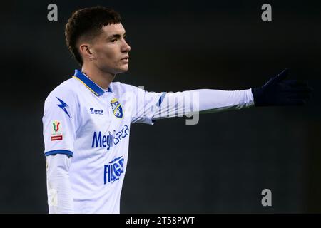 Matias Soule del Frosinone calcio gestisce durante la partita di Coppa Italia tra Torino FC e Frosinone calcio. Foto Stock