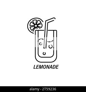 Icona limonata. Semplice elemento della raccolta bevande. Icona creativa di Lemonade per il web design, modelli, infografiche e altro ancora Illustrazione Vettoriale