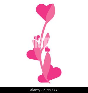 elemento decorativo love heart Illustrazione Vettoriale