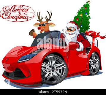 Biglietto d'auguri vettoriale di Natale con scritta di Natale. Disponibile il formato EPS-10 separato da gruppi e livelli per una facile modifica Illustrazione Vettoriale