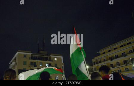 Manifestazione della comunità palestinese a Centocelle, Roma del 1 novembre 2023 Foto Stock