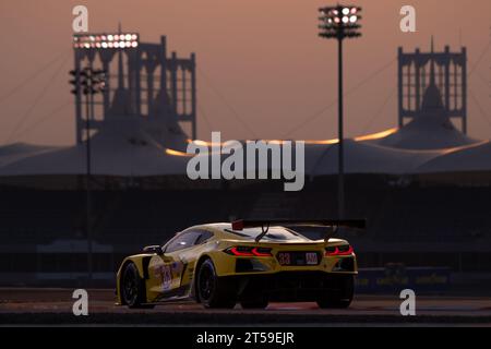 SAKHIR, BAHREIN. 3 NOVEMBRE 2023. CORVETTE RACING. AHMAD ALSHEHAB/ Alamy Live News Foto Stock