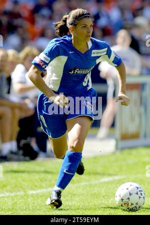 Mia Hamm, star della squadra nazionale degli Stati Uniti e della Washington Freedom Foto Stock